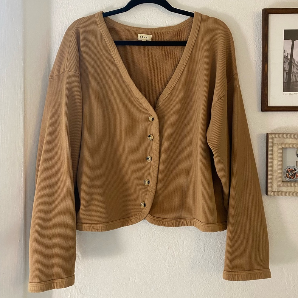 Donni Ribbed Cropped cardi